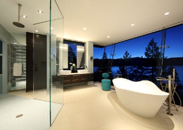 luxus-badezimmer-freistehende-wanne-design-begehbare-dusche