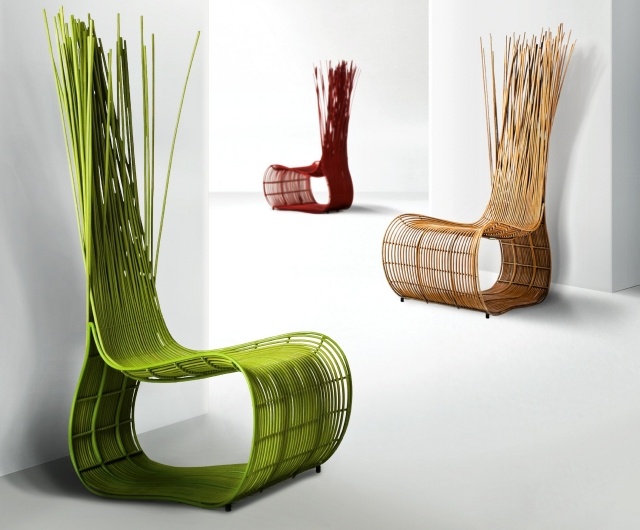 Möbel-Kollektion aus Rattan garten design lounge stuhl bunt kenneth cobonpue