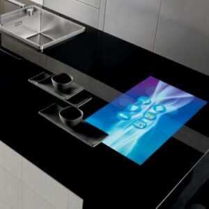 moderne Küchen Arbeitsplatte integrierter LED Bildschirm