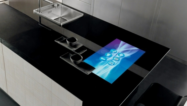 Küchen Arbeitsplatte integrierter LED Bildschirm