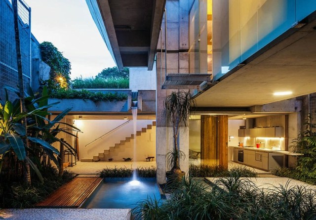 moderne minimalistische Architektur Haus in der Stadt