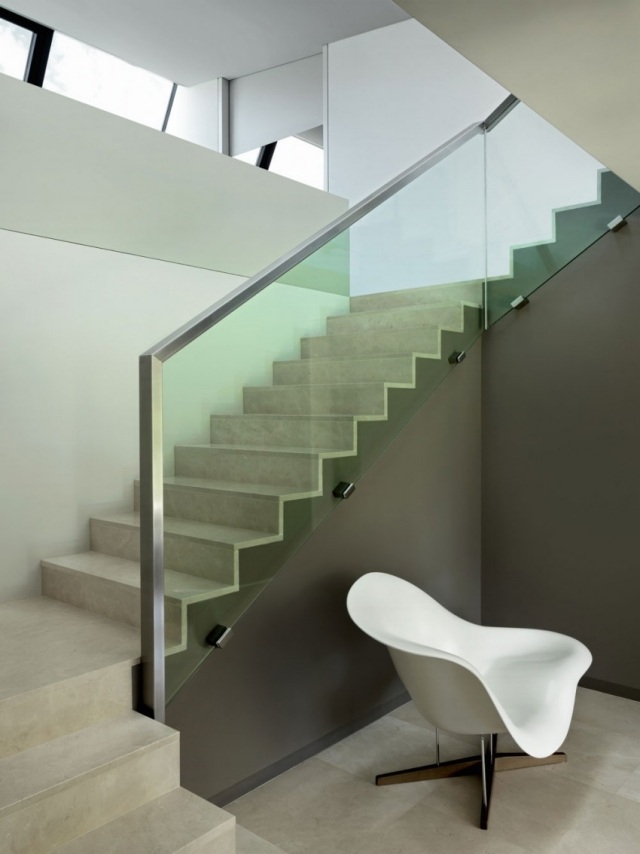 etagen minimalistisch einrichtung ideen dezent look treppe