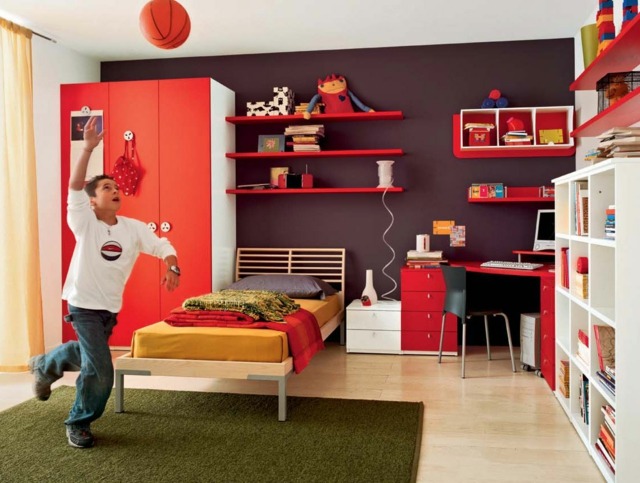 Jugendzimmer Einrichtungsideen schön originell Wandfarbe neutral
