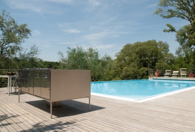 outdoor-küche design artusi kompakt mobil arclinea pool bereich