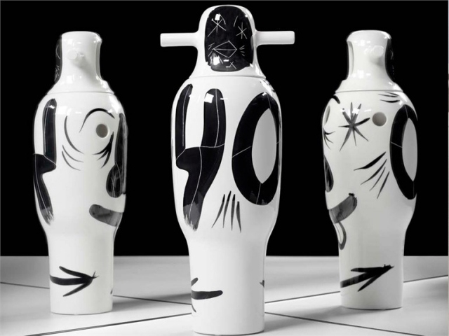 porzellan design vasen schwarz weiss SHOWTIME Barcelona Design