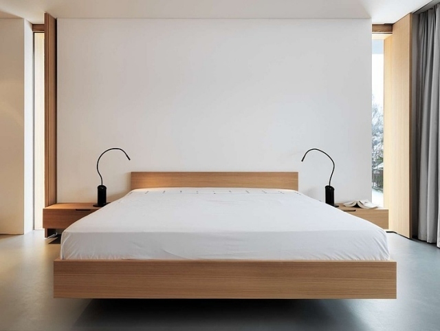 schlafzimmer haus alpen beton boden ralph germann architekten