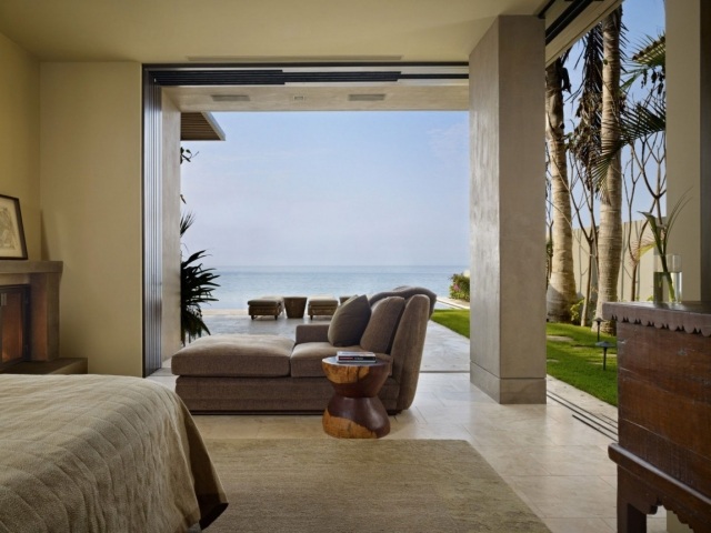strandvilla mexiko schlafzimmer meerblick zugang terrasse
