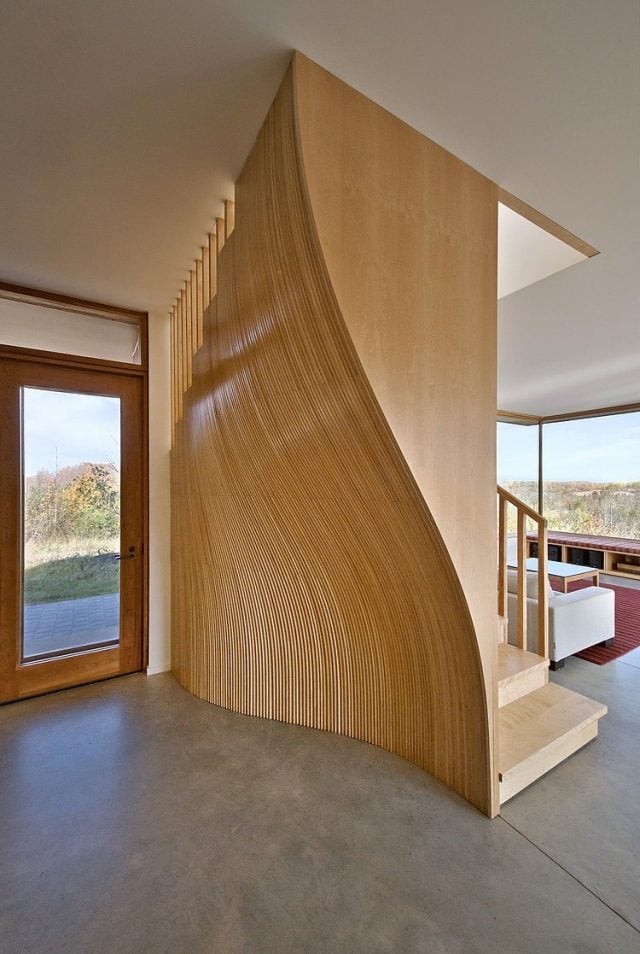Treppen Designs skulptural-holz-gelaender-wellenform