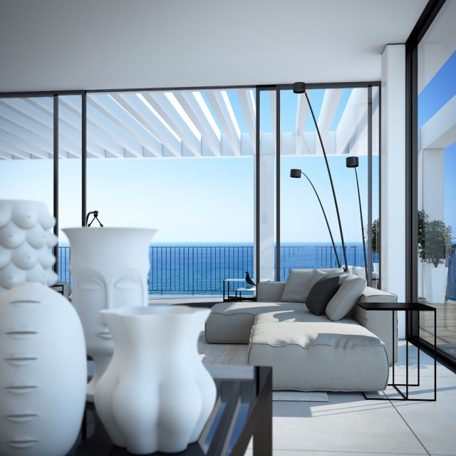 Ando-Design-Tel-Aviv-luxus-Penthouse-wohnung-weiße-dekorationsstücke