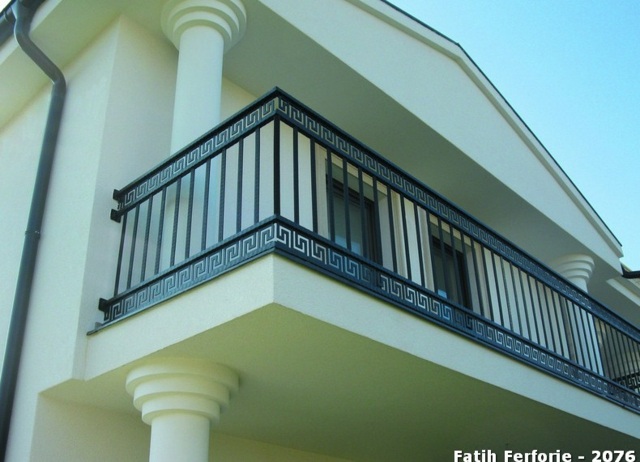 Geländer-Schmiedeeisen Details Säulen klassische Architektur