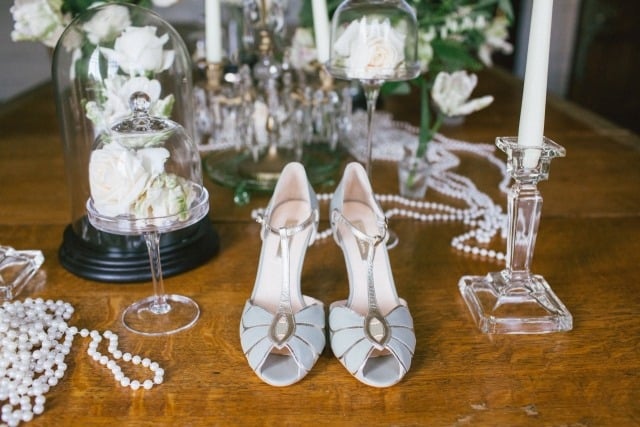 Brautmode 2014 Hochzeitsschuhe riemen raffinierte Details-cremefarbe 