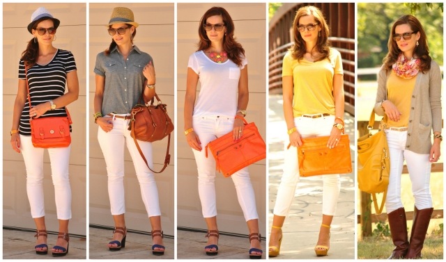 Bunte-Sandaletten-Sommer-Mode-2014-orange-Tasche-gelbes-Tshirt
