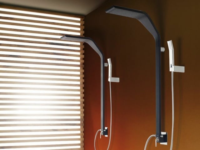 Duschkopf-moderne-Gestaltung-Ideen-zwei-Duschkabine