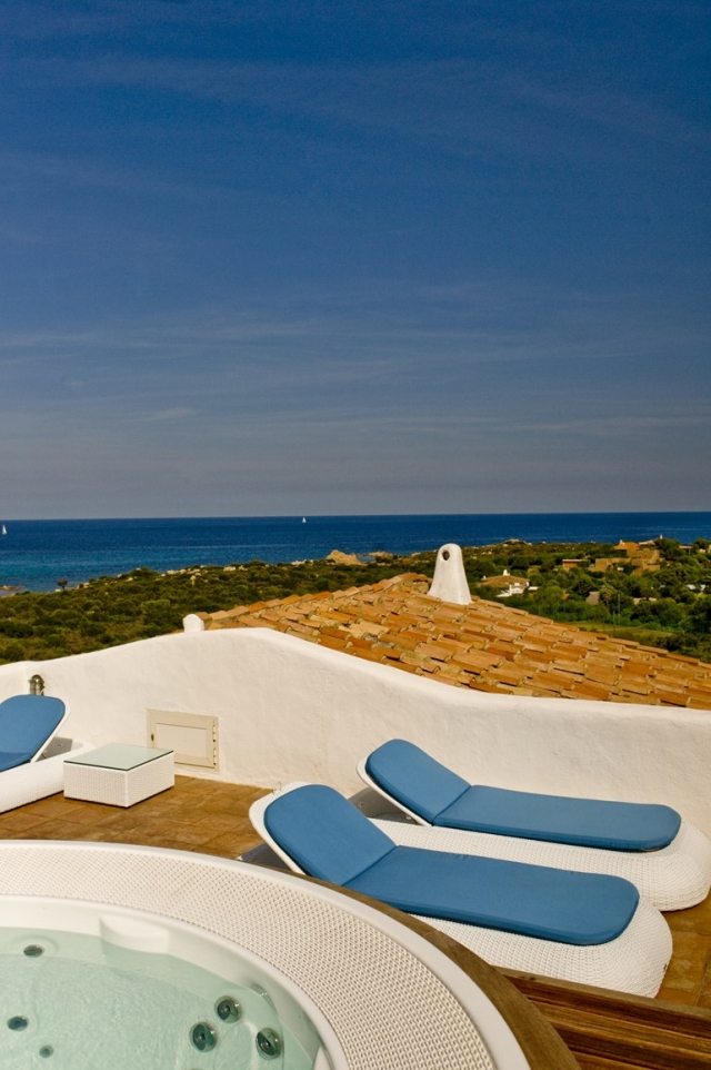 Gartenmöbel relaxliege Outdoor-daybed ISCHIA-Blau Auflage Dolcefarniente 