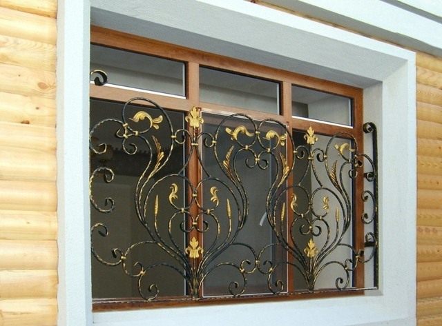 Elemente gold Fenstergitter Ideen Stilvoller Diebstahl-Schutz