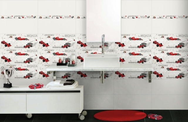 Ferrari moderne Badmöbel Waschtisch Edeelstahl Armaturen Rechteck Spiegel