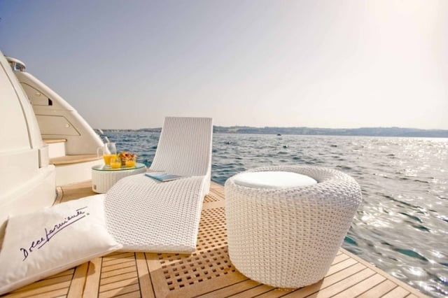 loungemöbel-Sonnenliege PANAREA-Weiß-rattanmöbel außenbereich Dolcefarniente-by-DFN