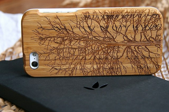 Holz Baum graviert Apple Design Ideen