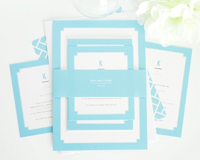 Hochzeitskarte weiß blau Rahmen Set Hortensie Platzkarten