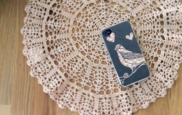 Ideen-iPhone-Case-dekorieren-tierische-muster-süßer-vogel