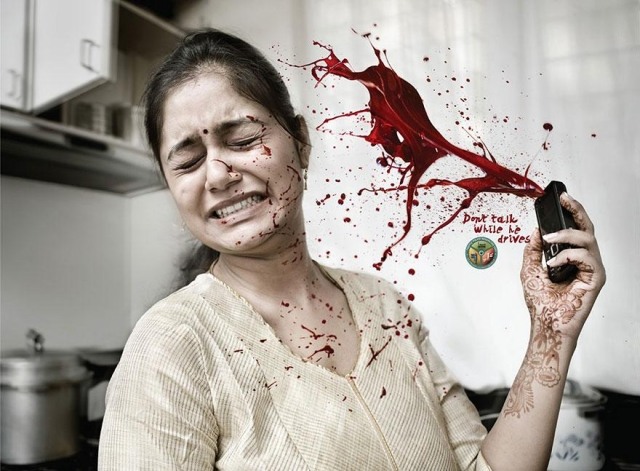 Indien-Kampagne-soziale-Bilder-nicht-telefonieren-im-Auto