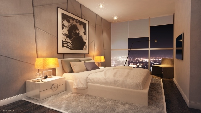 Kosmopolitische-penthouse-Wohnung-Instanbul-Panoramablick-Schlafzimmer-Design