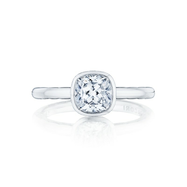 Heiratsantrag rund Diamant Weißgold Ring
