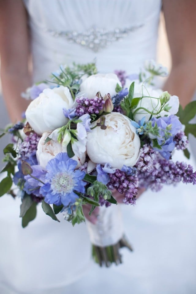 Ideen Blumenstrauß Schnittblumen moderne Hochzeit-Mode 2014