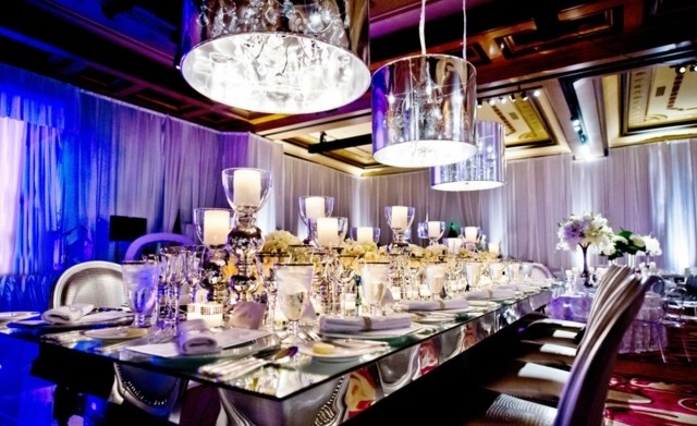 Luxus pur Hochzeit Ideen Beleichtung opulenter Tisch Ideen