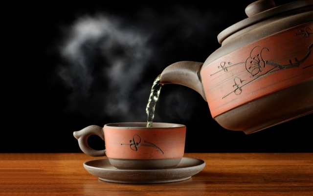 Teekanne-Tasse-Unterteller-China-Tradition