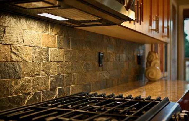 Küchenrückwand Gestaltungsideen Landhausstil Marmor Arbeitsplatte