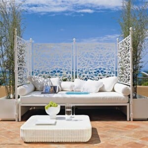 Outdoor Rankgitter Caprice aus dekorativen Eisenplatten Lounge-Daybed