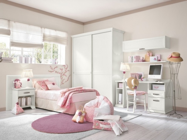 Rosa-Mädchenzimmer-Teenager-passende-möbel-auswählen-ideen