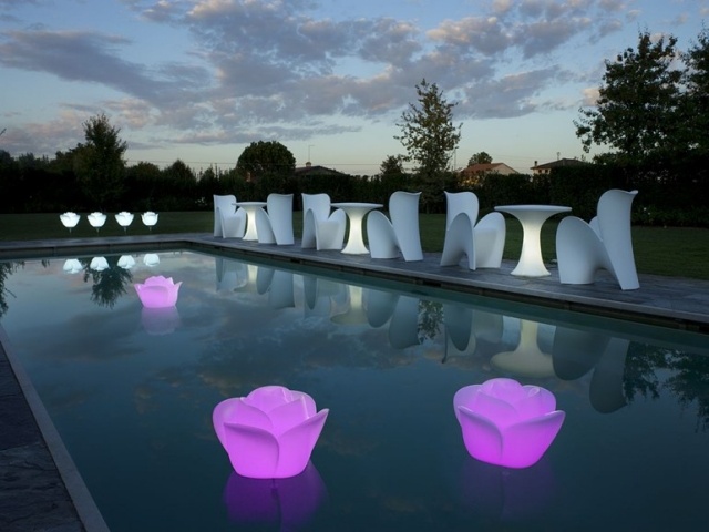 italienische Design Leuchten Schwebend im Pool-Rosen Form-WATERPROOF Myyour