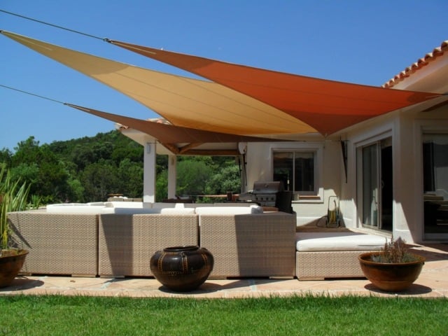 Sonnenschutz selber nähen Designs Haus Garten