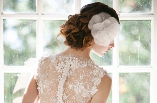 Stoff-Haarblüte-dünnes-seidengewebe-Hochzeit-Spitzenkleid-florale-strickereien
