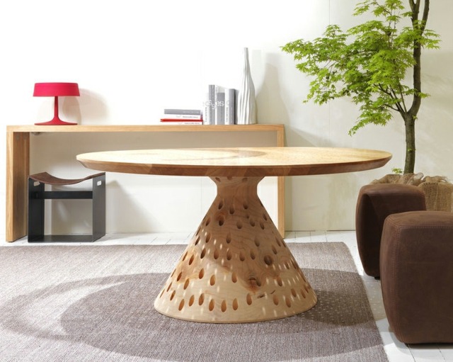 Tisch Holz Zeder Pflanzkübel Esszimmer Möbel massiv