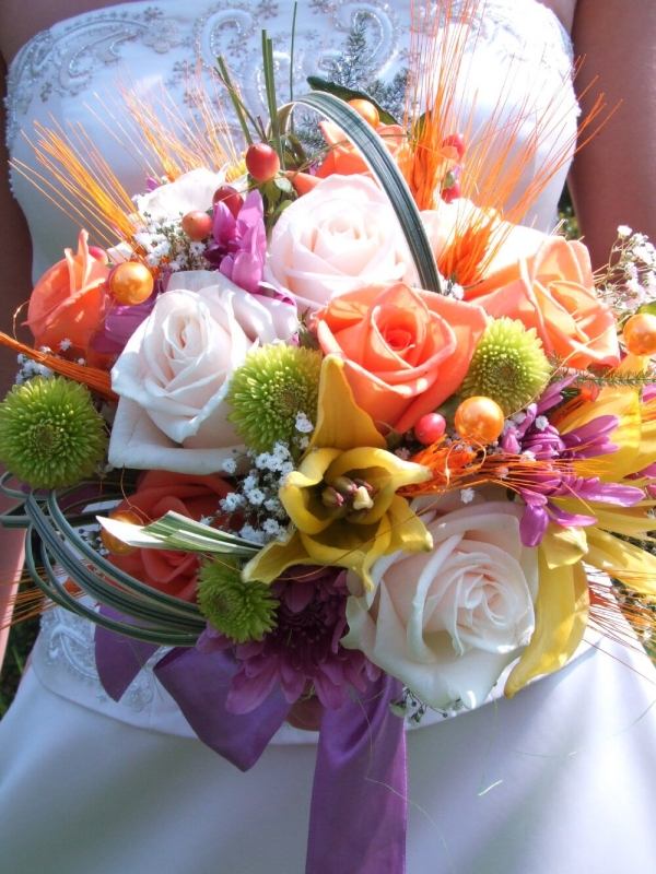 Braut-Blumenstrauß-Brautkleid