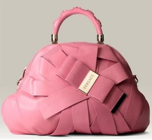 Schleife-Modell-Leder-Damen-Handtasche