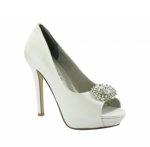 Weiß-Leder-Schuhe-Hochzeit-Mode-offene-zehen-hoher-Absatz-elegant-verziert