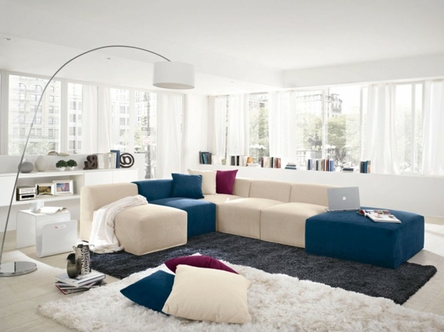 Sofabereich-Kissen-Stehlampe-transparente-Organza-Vorhänge-Schalvorhänge
