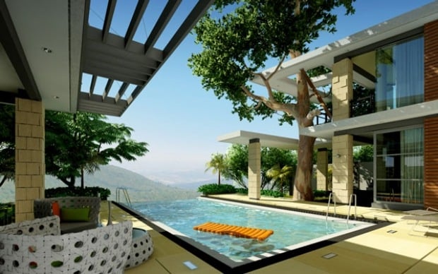 endloser-pool-anlegen-moderne-villa-am-steilen-hang-gebaut