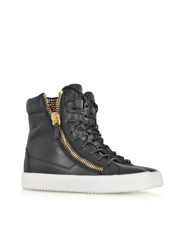 giuseppe-zanotti-2014-sneakers-schwarz-goldfarbener-reissverschluss