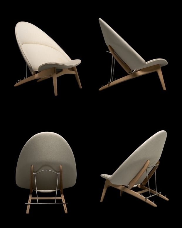 hans wegner-stühle schalensessel-Tub Chair-1954 weiß-bezug 