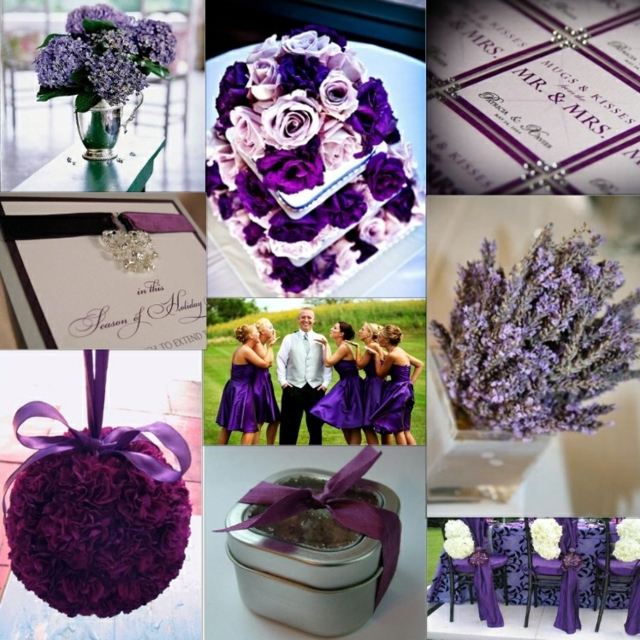 Ideen Lavendel lila Rosen Platzkarten kleine Geschenke Hortensien