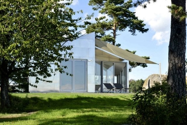 moderne-Aluminum-Hütte-Norwegen-terrasse-überdachung-sonnensegel