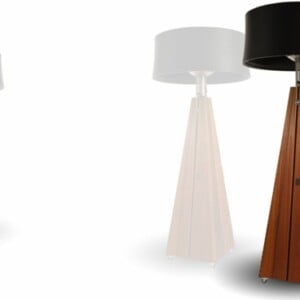 moderne Holz Lampe Heizstrahler schönes Design recyclierte Materlien