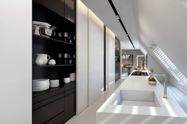 moderne-einbauschränke-küche-unter-dachschräge-wohndesign-ando-studio
