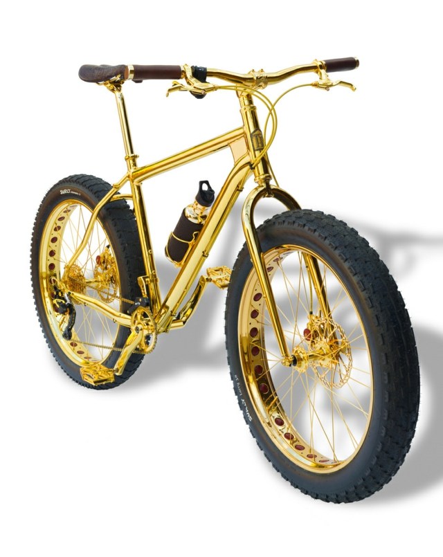 mountain bike gold 24 karat saphire