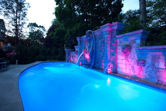 pool-beleuchtung-einmalige-licht-effekte-Springbrunnen-Led-Lampen